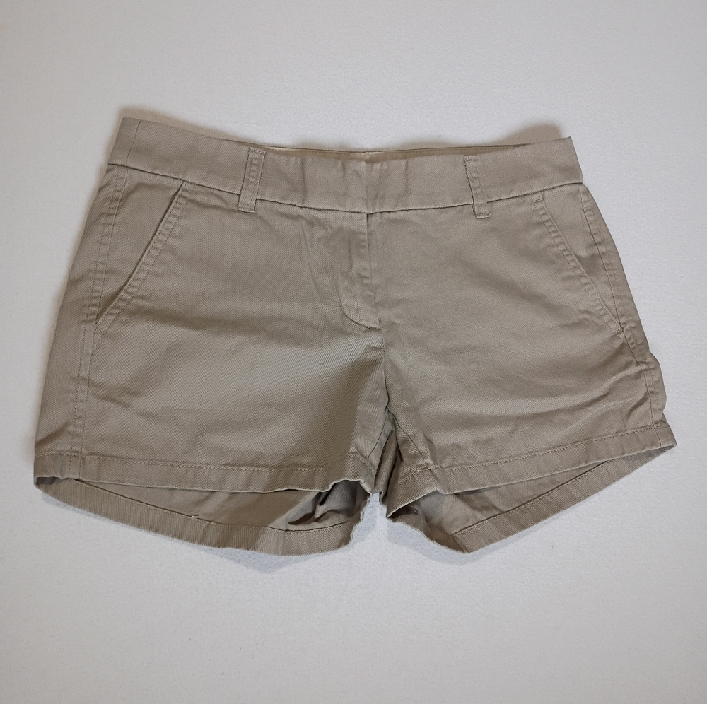 J.Crew Women's Size 2 Tan Khaki Neutral Everyday Chino Shorts Normcore Minimal